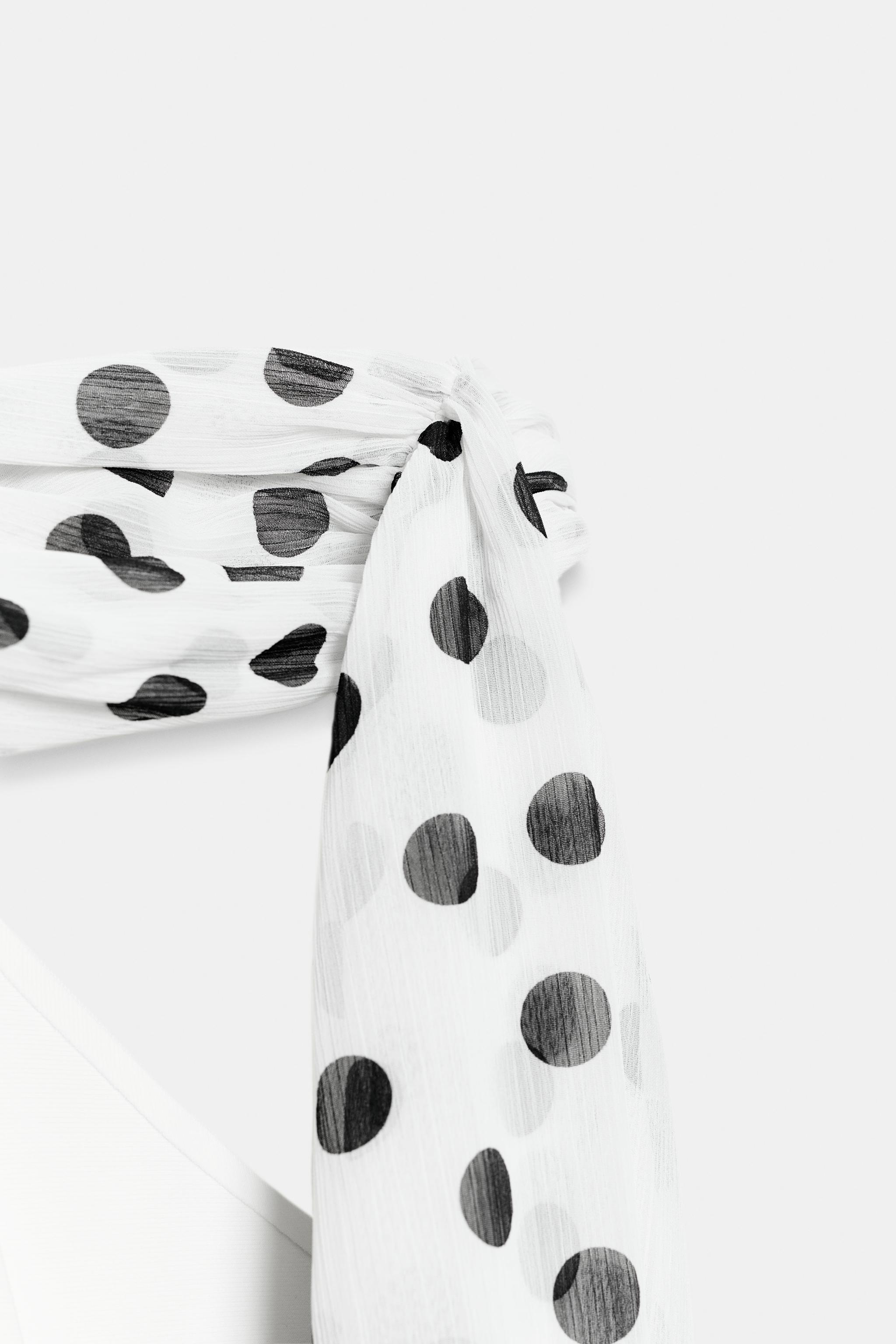 ROBE HALTER FOULARD À POIS